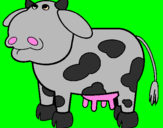 Desenho Vaca pensativa pintado por EMELIANO