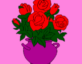 Desenho Jarro de flores pintado por sarah 
