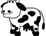 Desenho Vaca pensativa pintado por Dany