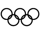 Desenho Argolas dos jogos olimpícos pintado por olimpics