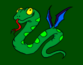 Desenho Serpente com asas pintado por cio5