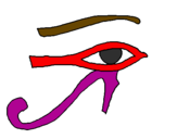 Desenho Olho de hórus pintado por Natália