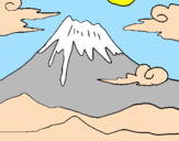 Desenho Monte Fuji pintado por leticia3d