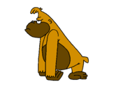 Desenho Macaco aborrecido pintado por t