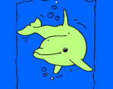 Desenho Golfinho pintado por carol