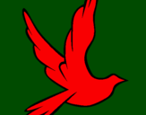 Desenho Pomba da paz a voar pintado por Mário