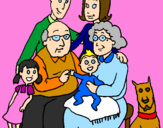Desenho Família pintado por raquel
