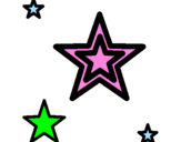 Desenho Estrela pintado por iolanda