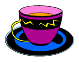 Desenho Taça de café pintado por Lara
