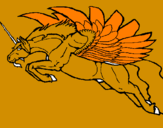 Desenho Unicórnio alado pintado por allen    samuel