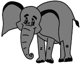 Desenho Elefante feliz pintado por mayara