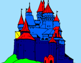 Desenho Castelo medieval pintado por mmm