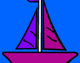 Desenho Barco veleiro pintado por benardo
