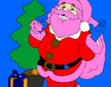 Desenho Santa Claus e uma árvore de natal pintado por duarte20
