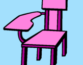 Desenho Cadeira escolar pintado por ASD