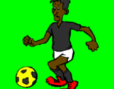 Desenho Jogador de futebol pintado por Matheus H.H