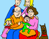 Desenho Família pintado por manuzinha