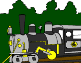 Desenho Locomotiva  pintado por pedro