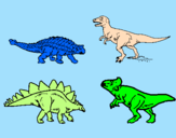 Desenho Dinossauros de terra pintado por BETANIA