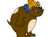 Desenho Bulldog inglês pintado por tomas cavaco