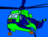 Desenho Helicoptero de resgate pintado por maicom de morais aresi