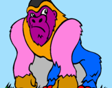 Desenho Gorila pintado por PEDRO VINÍCIUS