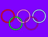 Desenho Argolas dos jogos olimpícos pintado por bianca alves