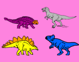 Desenho Dinossauros de terra pintado por icaro