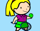 Desenho Rapariga tenista pintado por Diogo