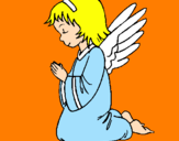 Desenho Anjo a orar pintado por Bela