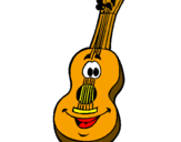Desenho Guitarra espanhola  pintado por babi