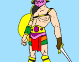 Desenho Gladiador pintado por AZULZINHO