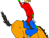 Desenho Vaqueiro a cavalo pintado por xtrtlkjyñlkkluyklyllkoply