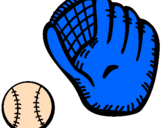 Desenho Luva de basebol e bola pintado por DAVI