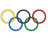 Desenho Argolas dos jogos olimpícos pintado por Bernardo