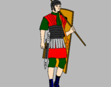 Desenho Soldado romano pintado por zé