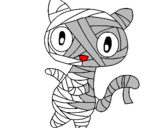 Desenho O gato momia pintado por sofia