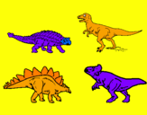 Desenho Dinossauros de terra pintado por IAGO