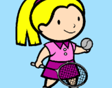 Desenho Rapariga tenista pintado por laly