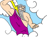 Desenho Zeus pintado por gabrielle