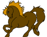 Desenho Cavalo robusto pintado por cavalo