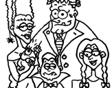 Desenho Família de monstros pintado por esgrima
