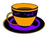 Desenho Taça de café pintado por stephani