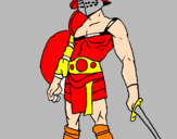 Desenho Gladiador pintado por xiko