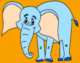 Desenho Elefante feliz pintado por sofia s
