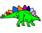 Desenho Stegossaurus pintado por Estevão