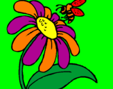 Desenho Margarida com abelha pintado por  luma