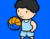 Desenho Jogador de basquete pintado por IGOR