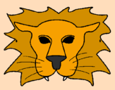 Desenho Leão pintado por laura