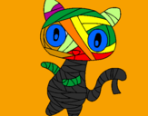 Desenho O gato momia pintado por 098776654432100000